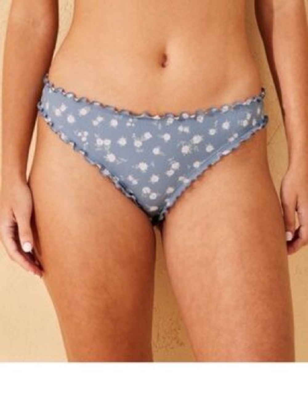 Floral Ruffle Cheeky Bikini Bottoms